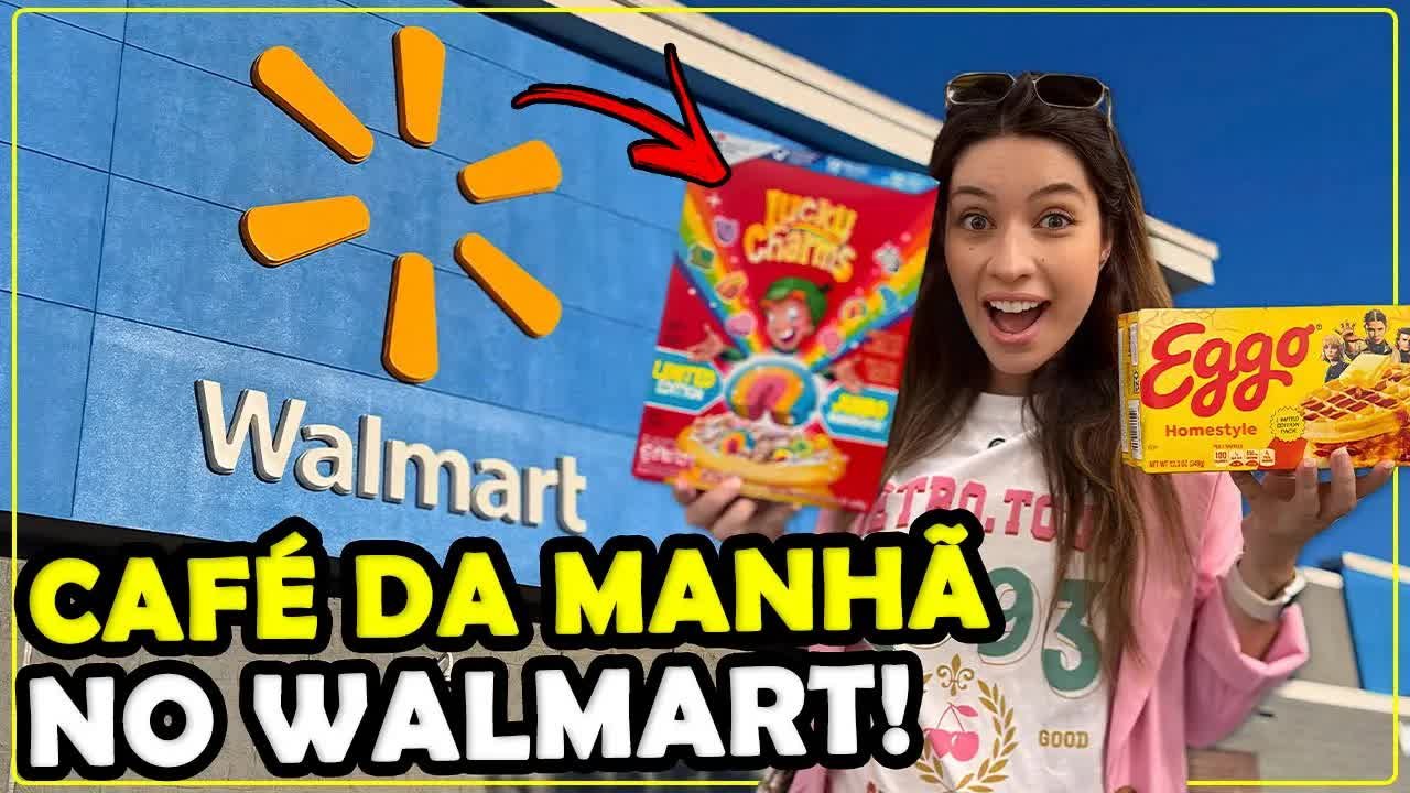 Café da manhã completo comprado no Walmart de Orlando com 40 dólares