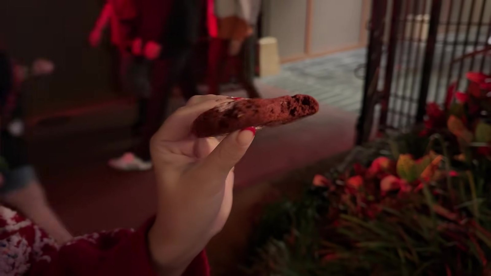 Cookie de chocolate distribuído de graça na festa de Natal do Magic Kingdom