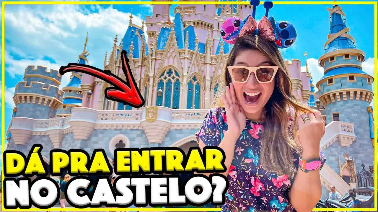 Gabi na frente do Castelo da Cinderela no Magic Kingdom