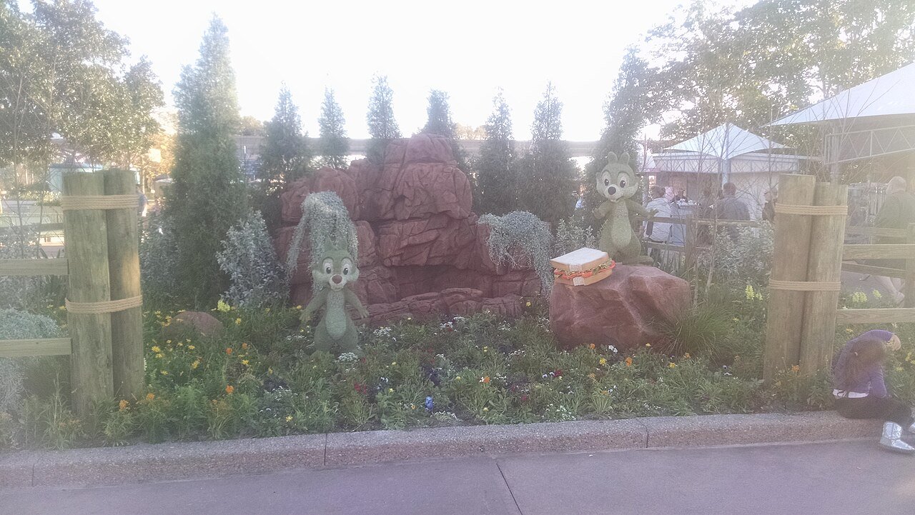 Topiaria do Tico e Teco no Flower & Garden Festival do Epcot